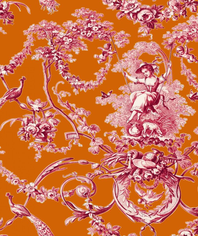 Rose fond orange