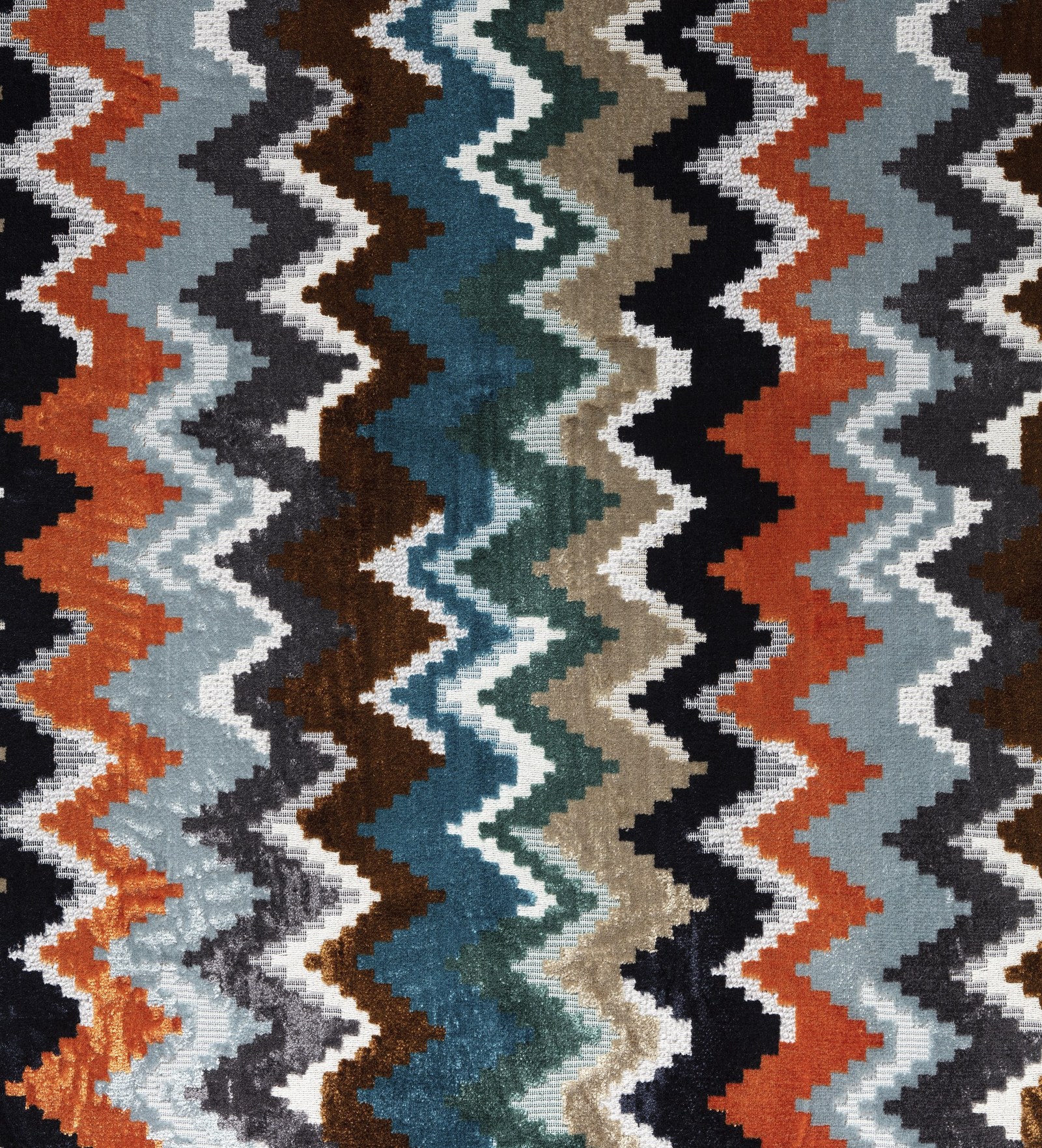 Django Jacquard Vert d'eau/marine/nuage/bronze